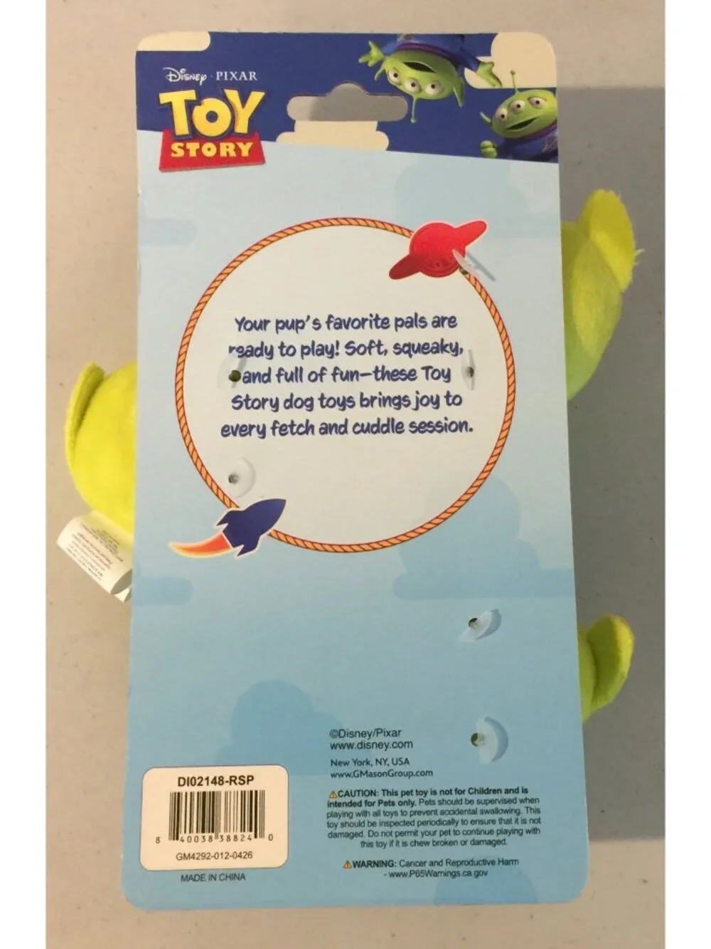 Disney Pixar TOY STORY Aliens Squeaky Plush Dog Toys Set of 3